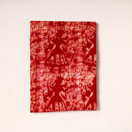 Red - Hand Batik Printed Cotton Precut Fabric (2.5 meter) 06
