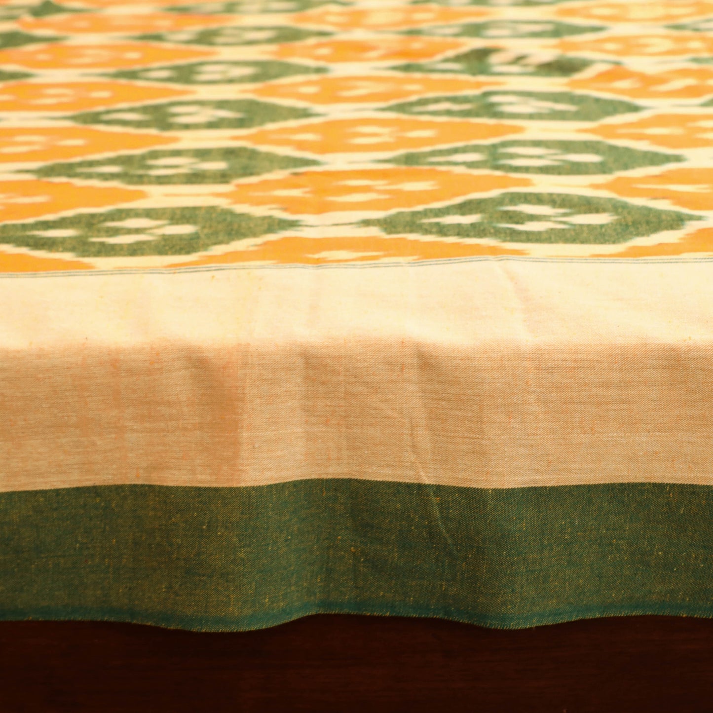 Pochampally Ikat Weave Cotton Single Bedsheet (90 x 60 in) 05