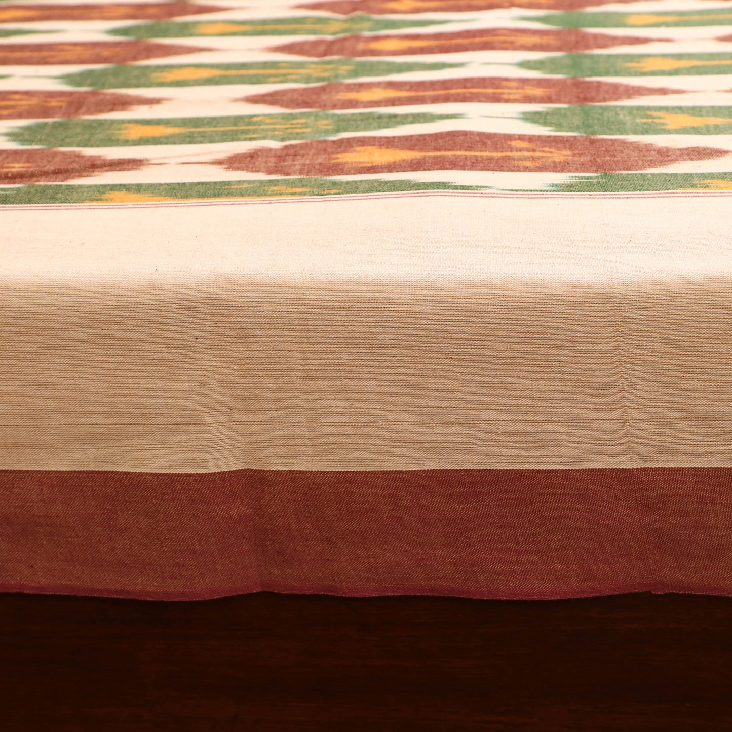Pochampally Ikat Weave Cotton Single Bedsheet (90 x 60 in) 08