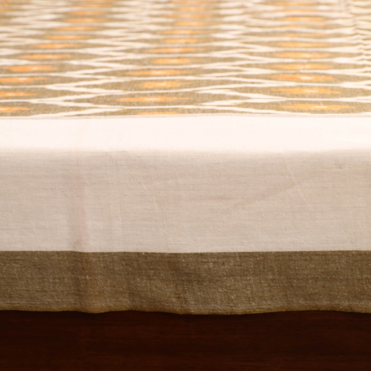 Pochampally Ikat Weave Cotton Single Bedsheet (90 x 60 in) 10