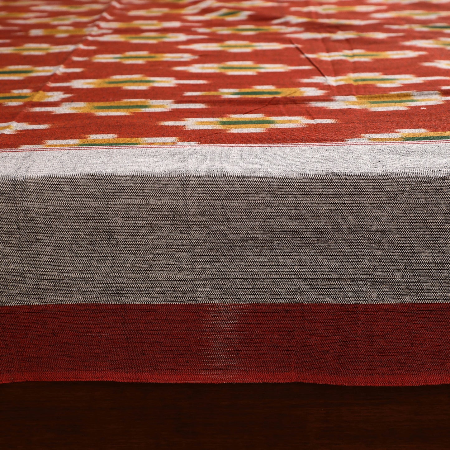 Pochampally Ikat Weave Cotton Single Bedsheet (90 x 60 in) 25