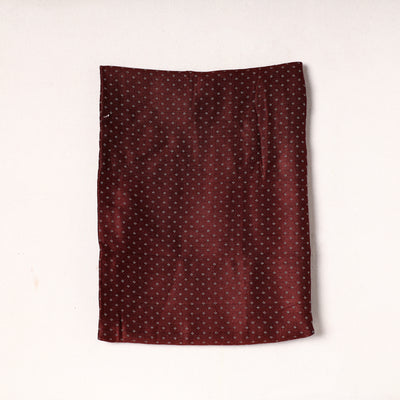 Maroon - Pure Handloom Mashru Silk Cotton Precut Fabric (1.3 meter)