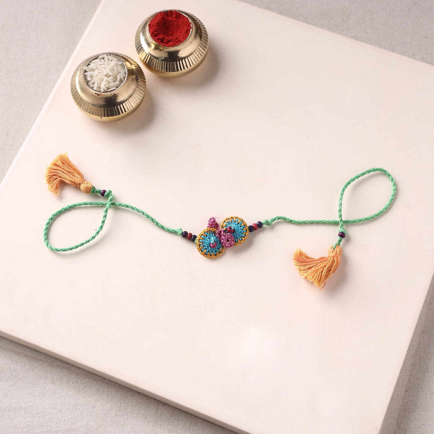 Flower - Handmade Crochet Rakhi by Samoolam 31