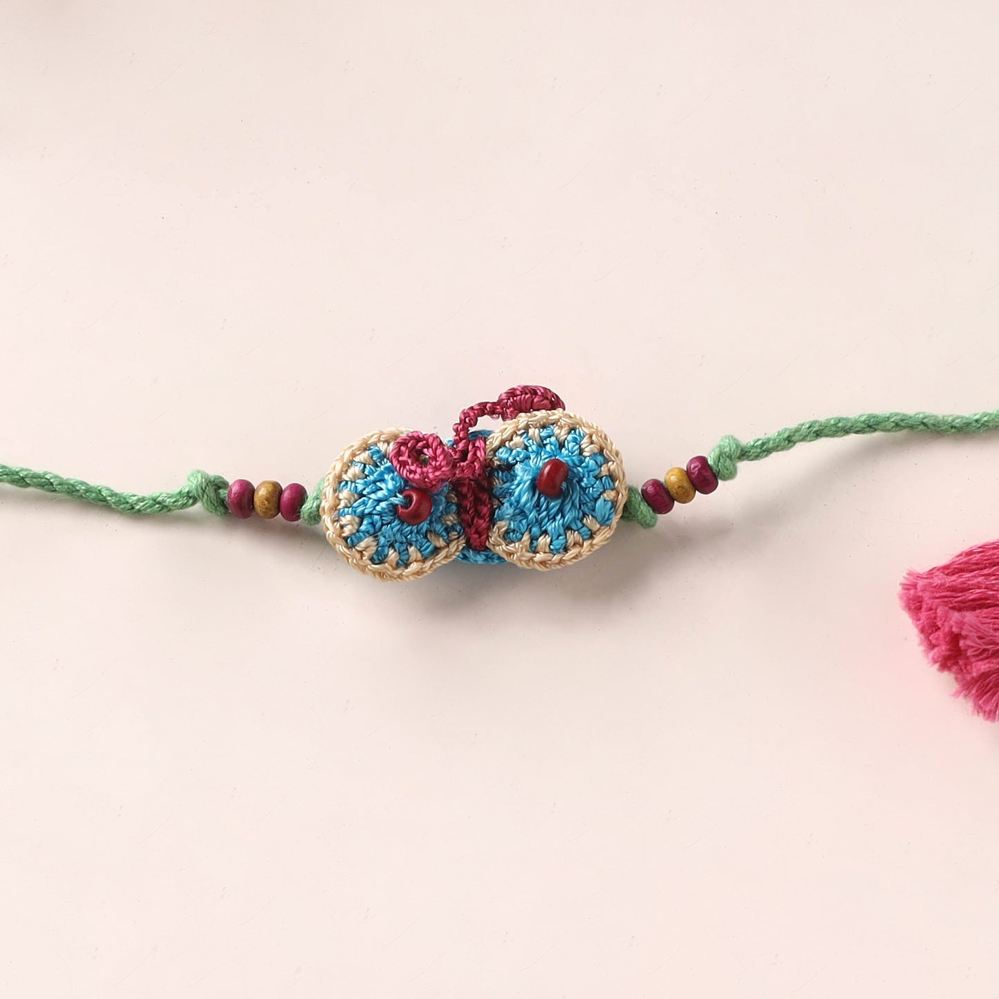 Flower - Handmade Crochet Rakhi by Samoolam