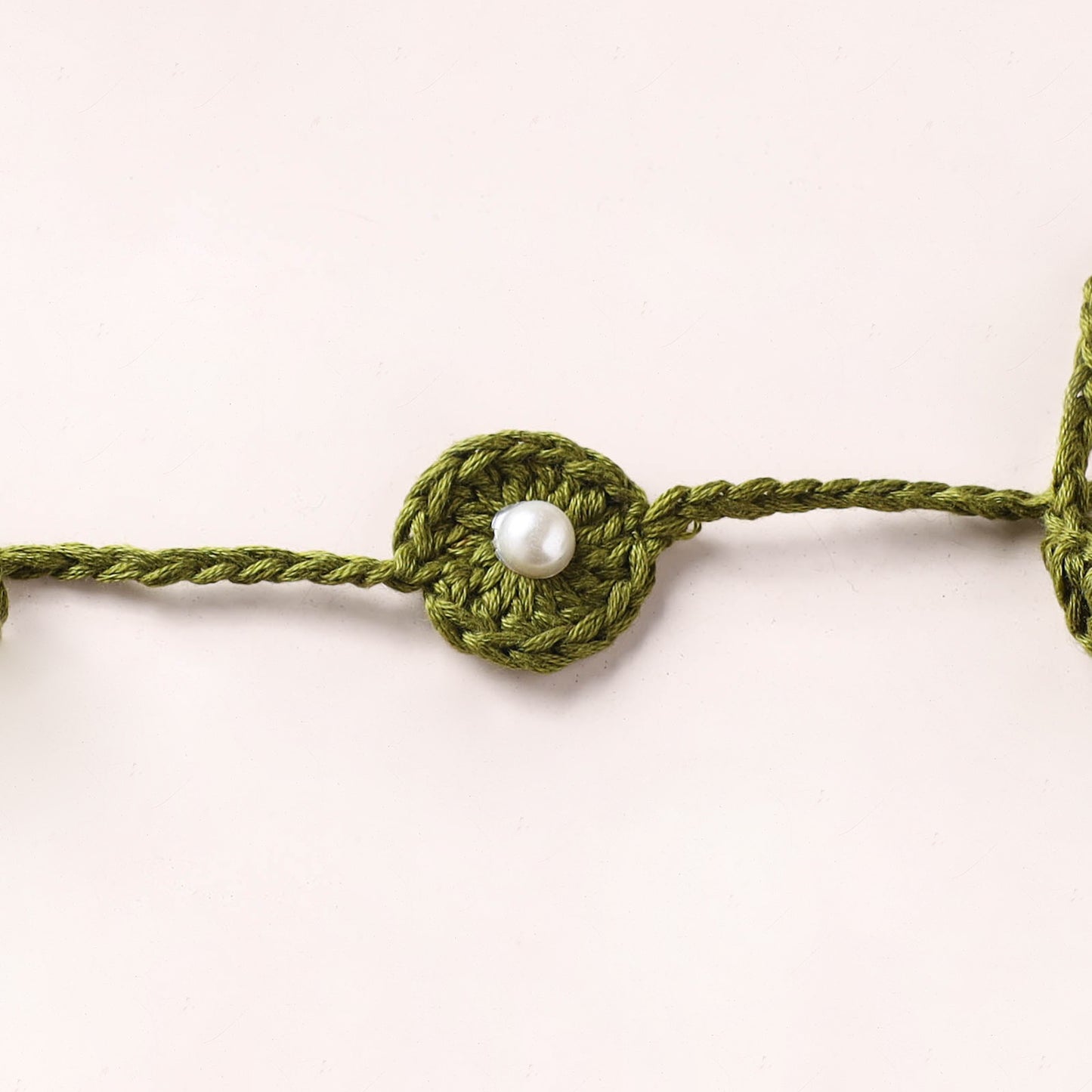 Flower - Handmade Crochet Pearl Work Rakhi 24