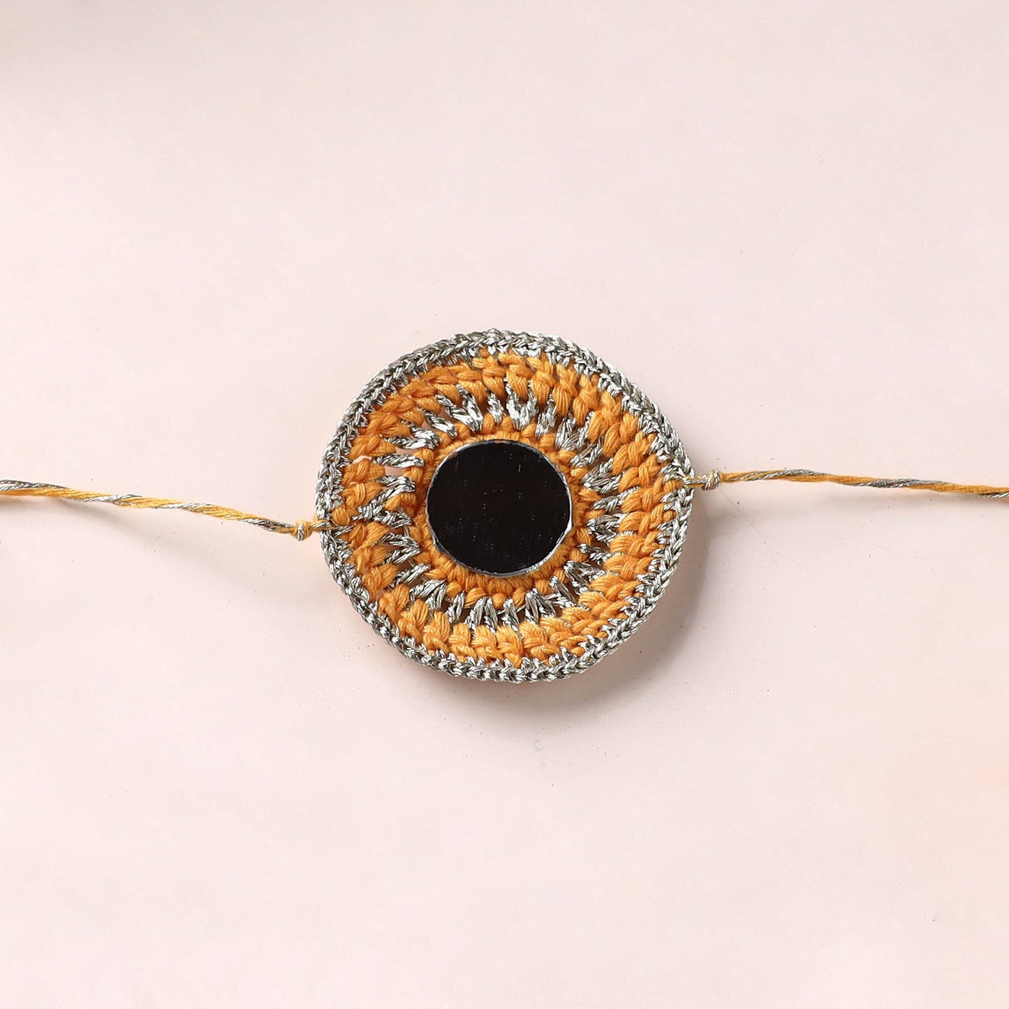 Chakra - Mirror Crochet Work Rakhi by Abira Creations 66
