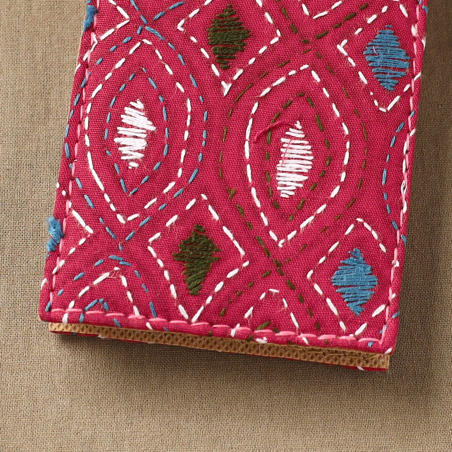 Bengal Kantha Work Handcrafted Notepad (4 x 3 in) 02