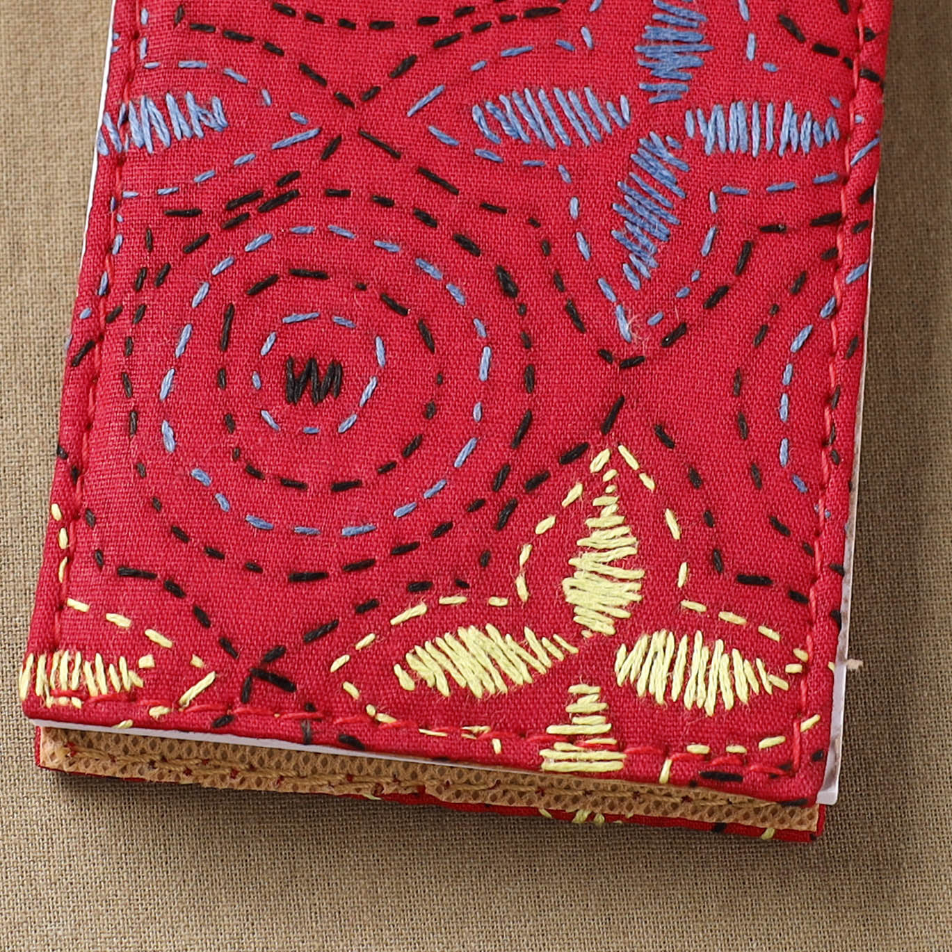 Bengal Kantha Work Handcrafted Notepad (4 x 3 in) 06