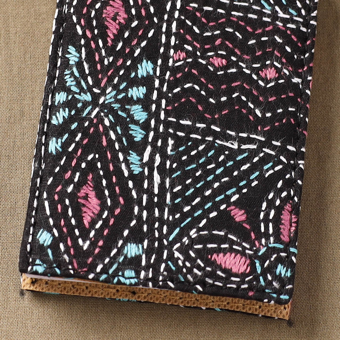 Bengal Kantha Work Handcrafted Notepad (4 x 3 in) 07