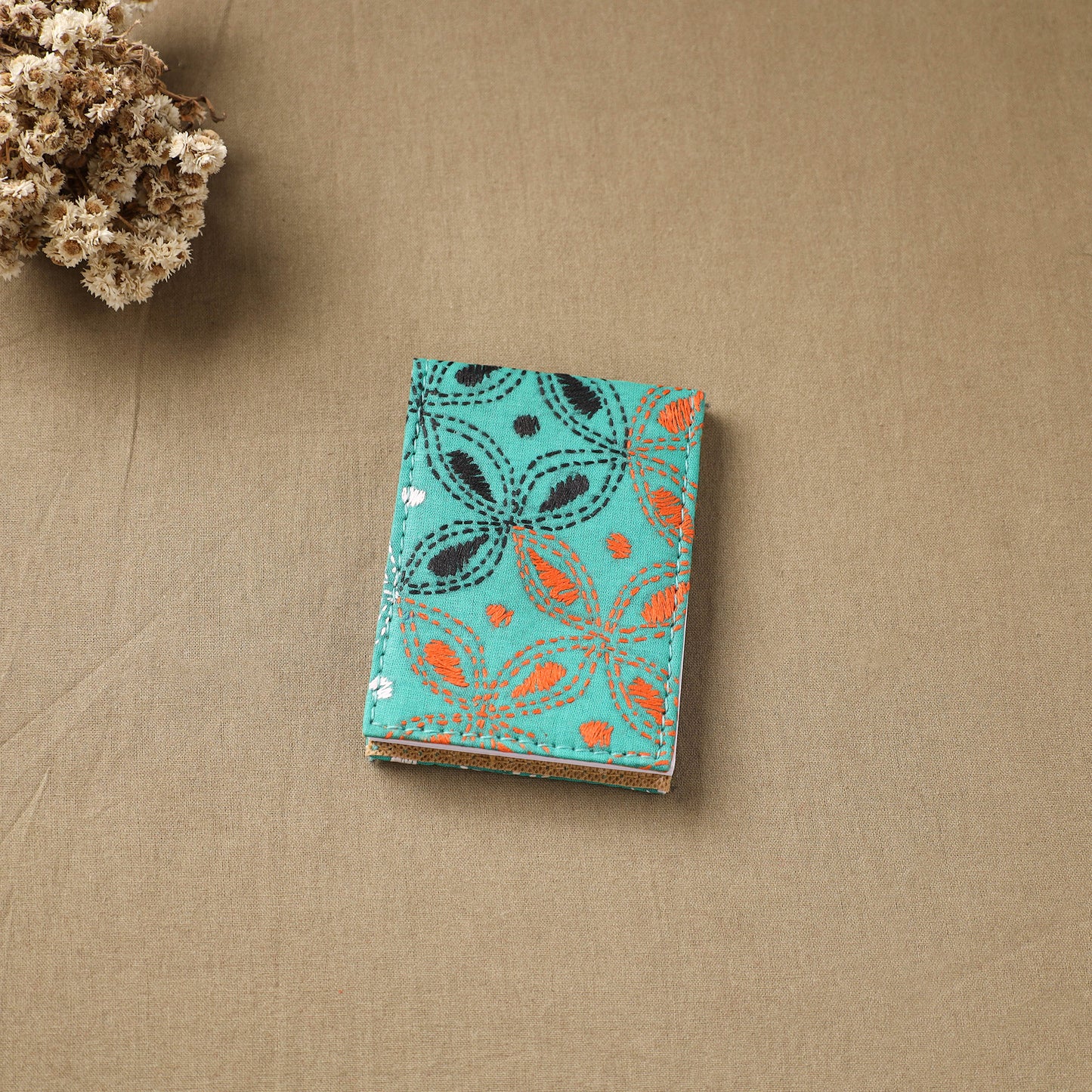 Bengal Kantha Work Handcrafted Notepad (4 x 3 in) 16