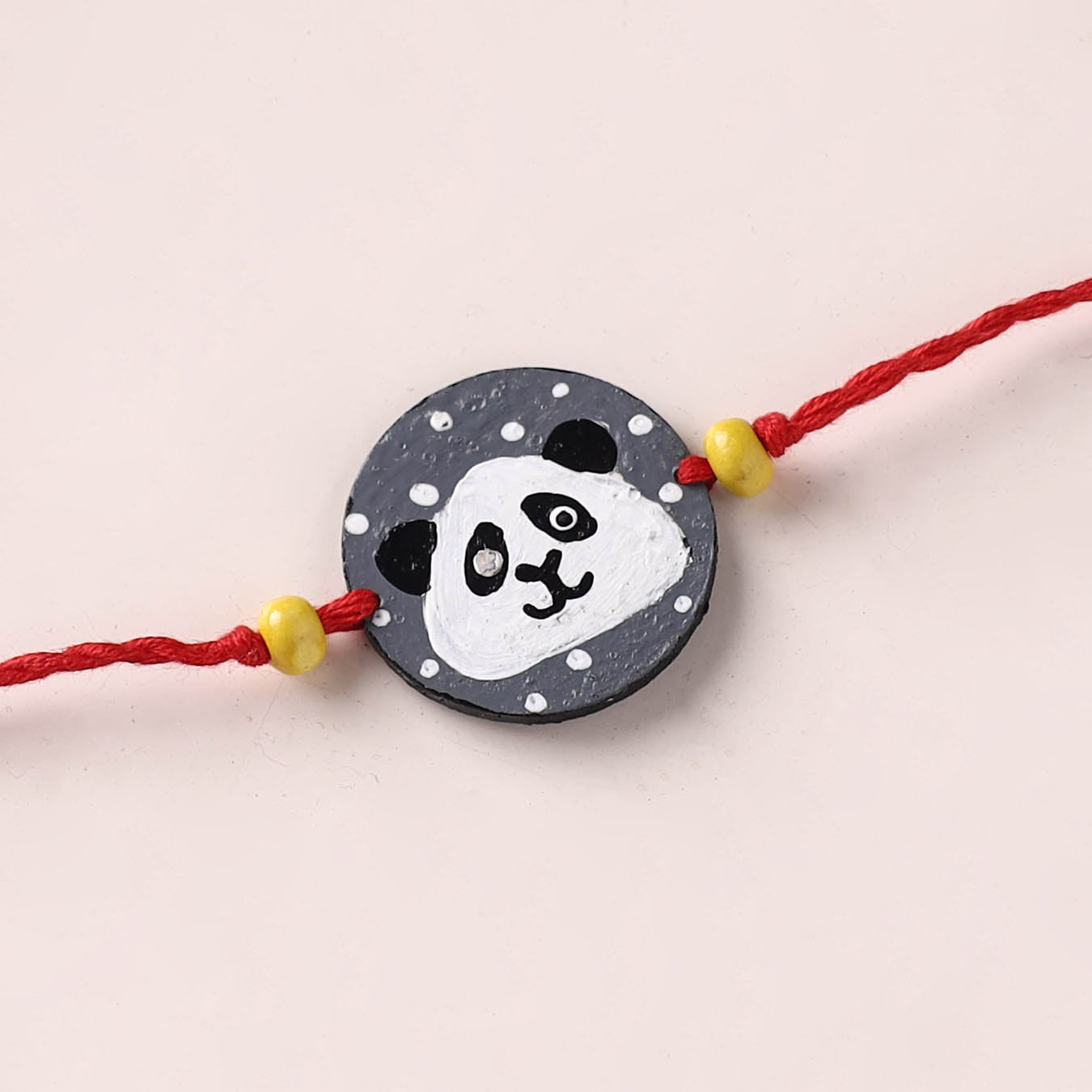 Panda - Handpainted Wooden Rakhi for Kids 01