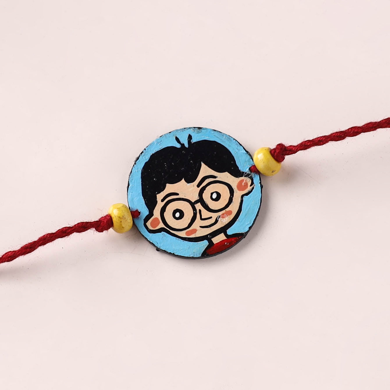 Boy - Handpainted Wooden Rakhi for Kids 16