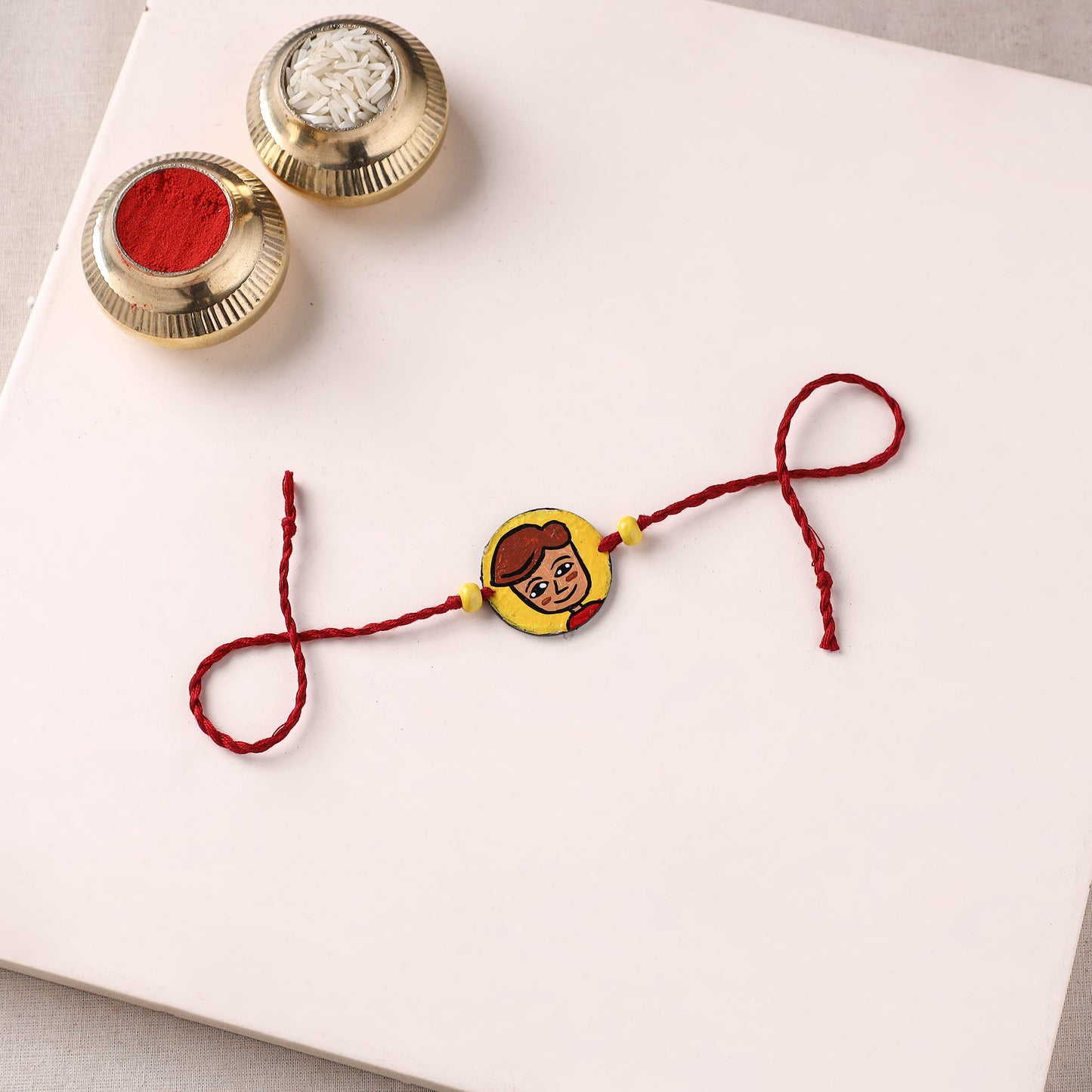 Boy - Handpainted Wooden Rakhi for Kids 20