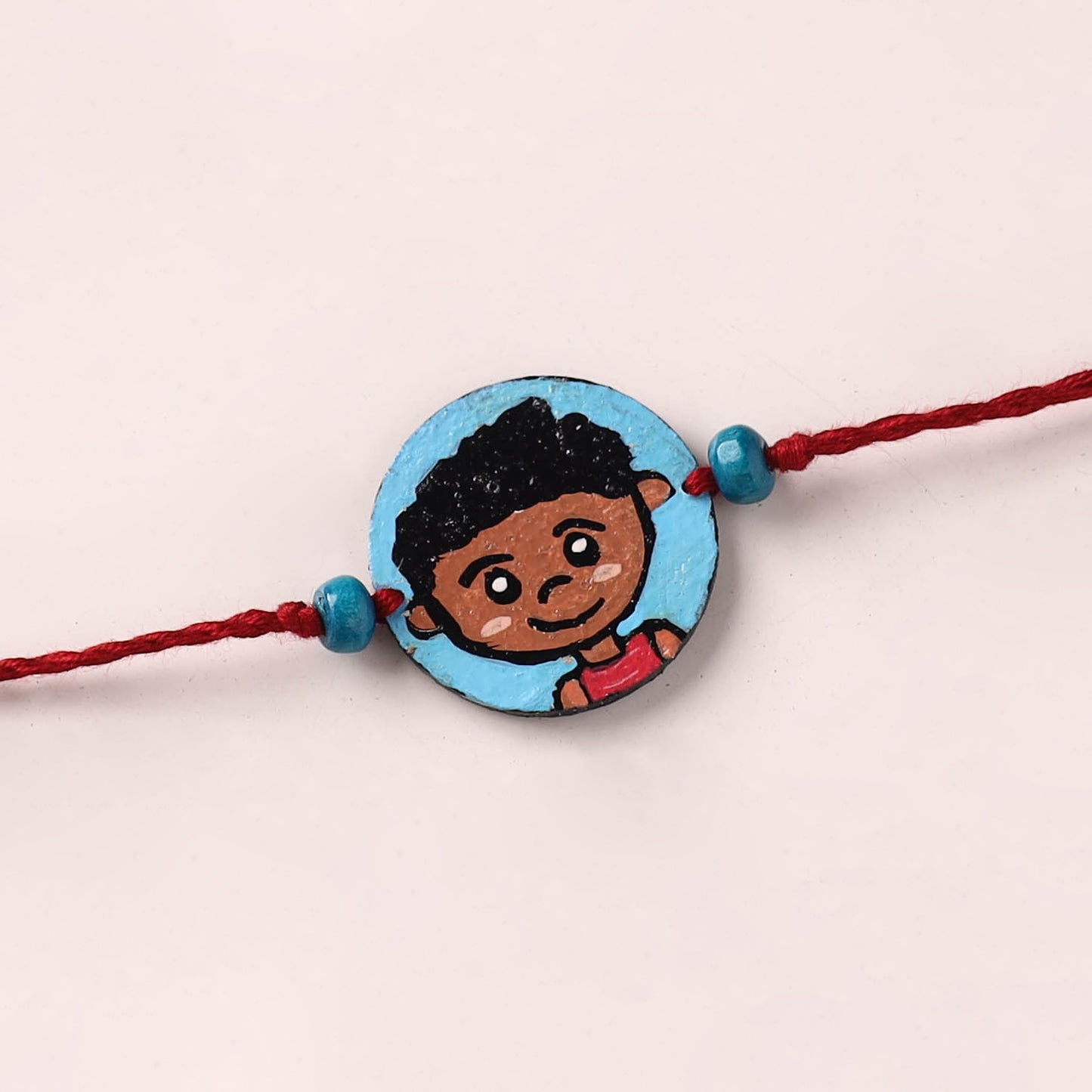 Boy - Handpainted Wooden Rakhi for Kids 21