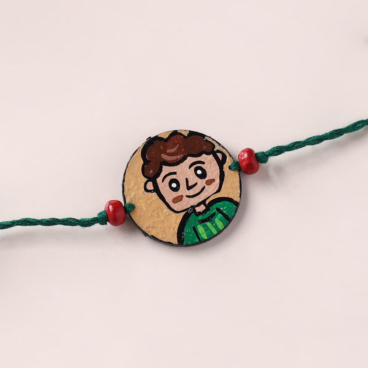 Boy - Handpainted Wooden Rakhi for Kids 23