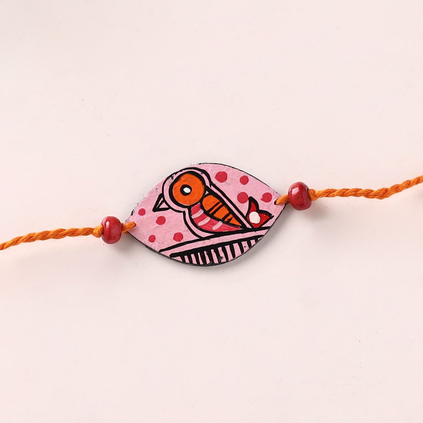 Mandala Art Handpainted Wooden Rakhi 37