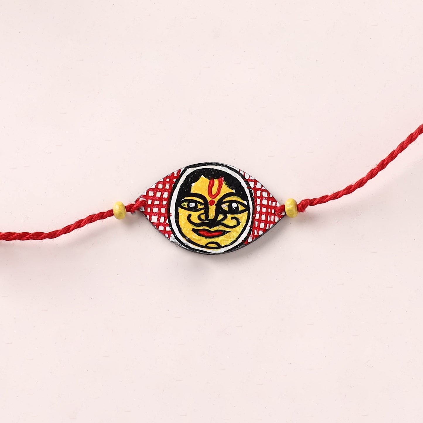Mandala Art Handpainted Wooden Rakhi 39