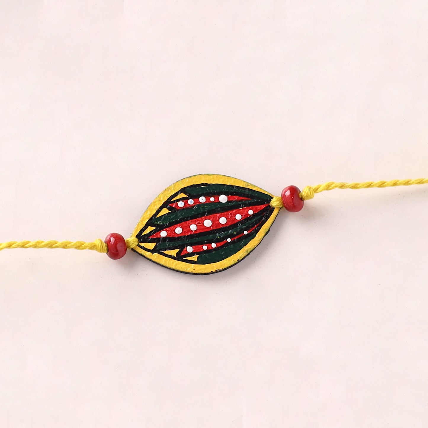 Mandala Art Handpainted Wooden Rakhi 51