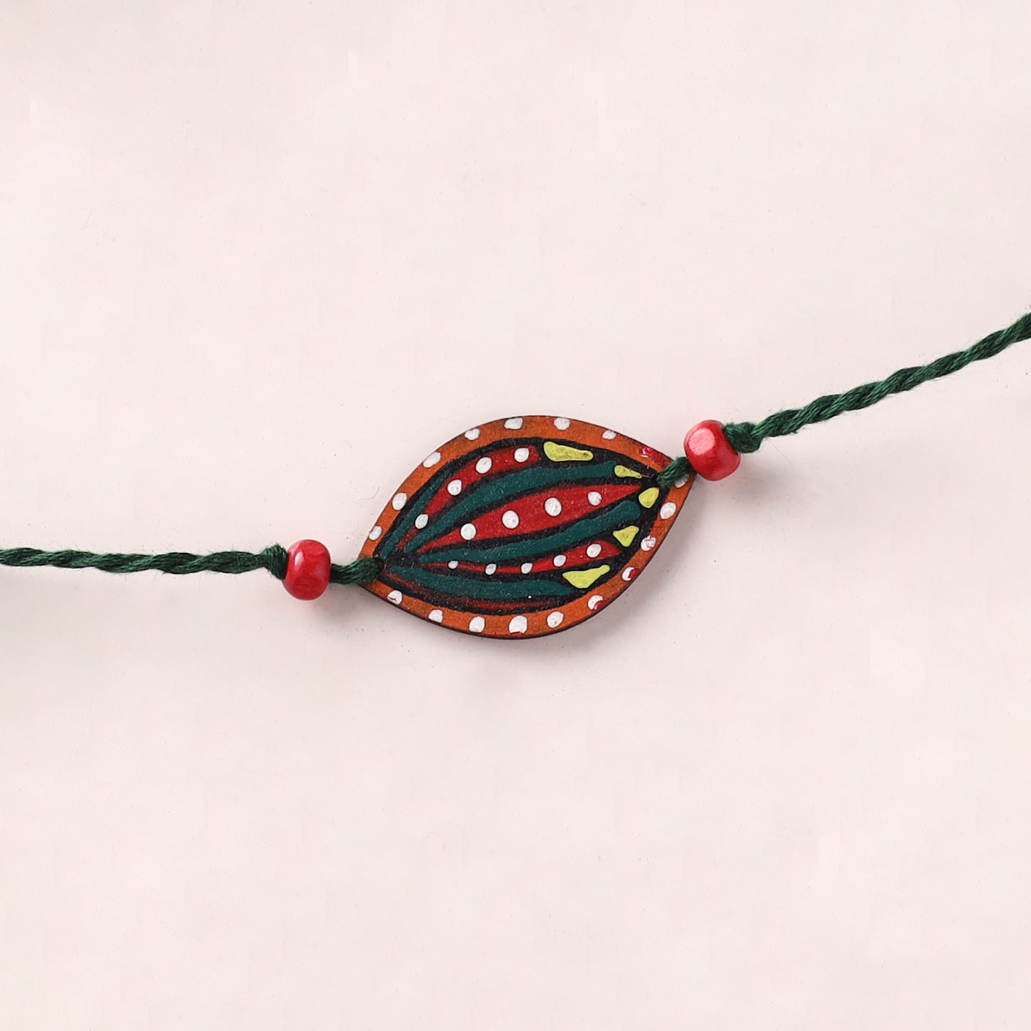 Mandala Art Handpainted Wooden Rakhi 52