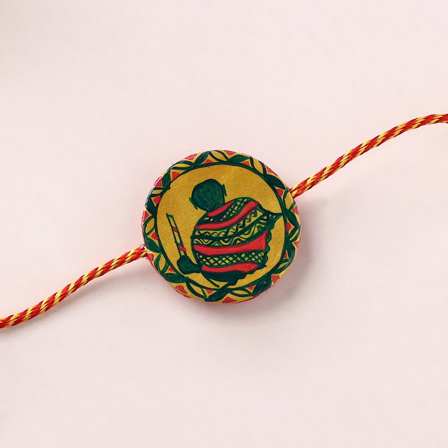 Manjusha Art Handpainted Resin Rakhi 04