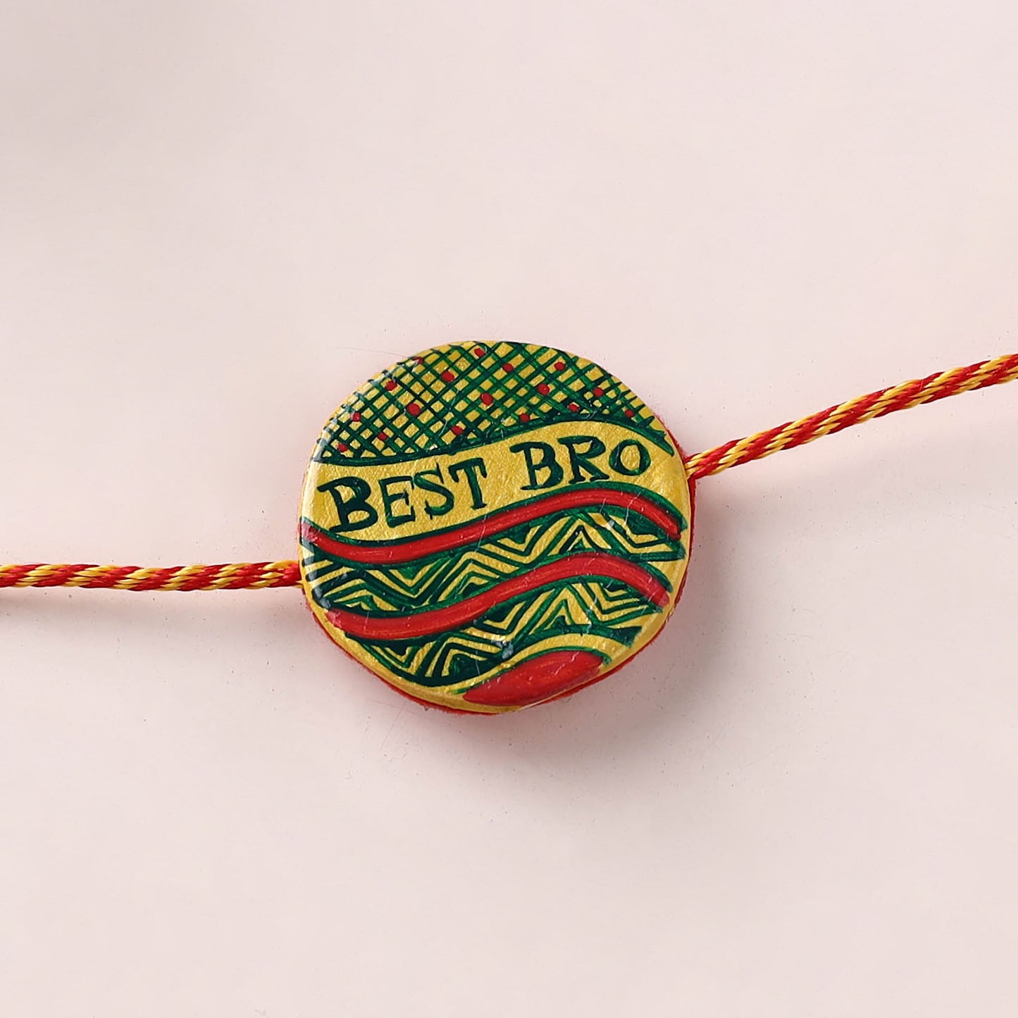 Manjusha Art Handpainted Resin Rakhi 12