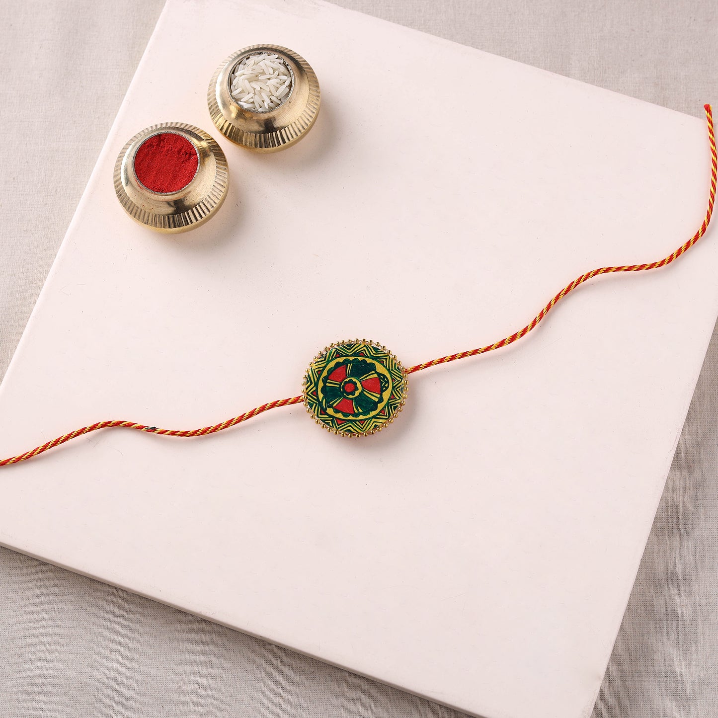 Manjusha Art Handpainted Resin Rakhi 36