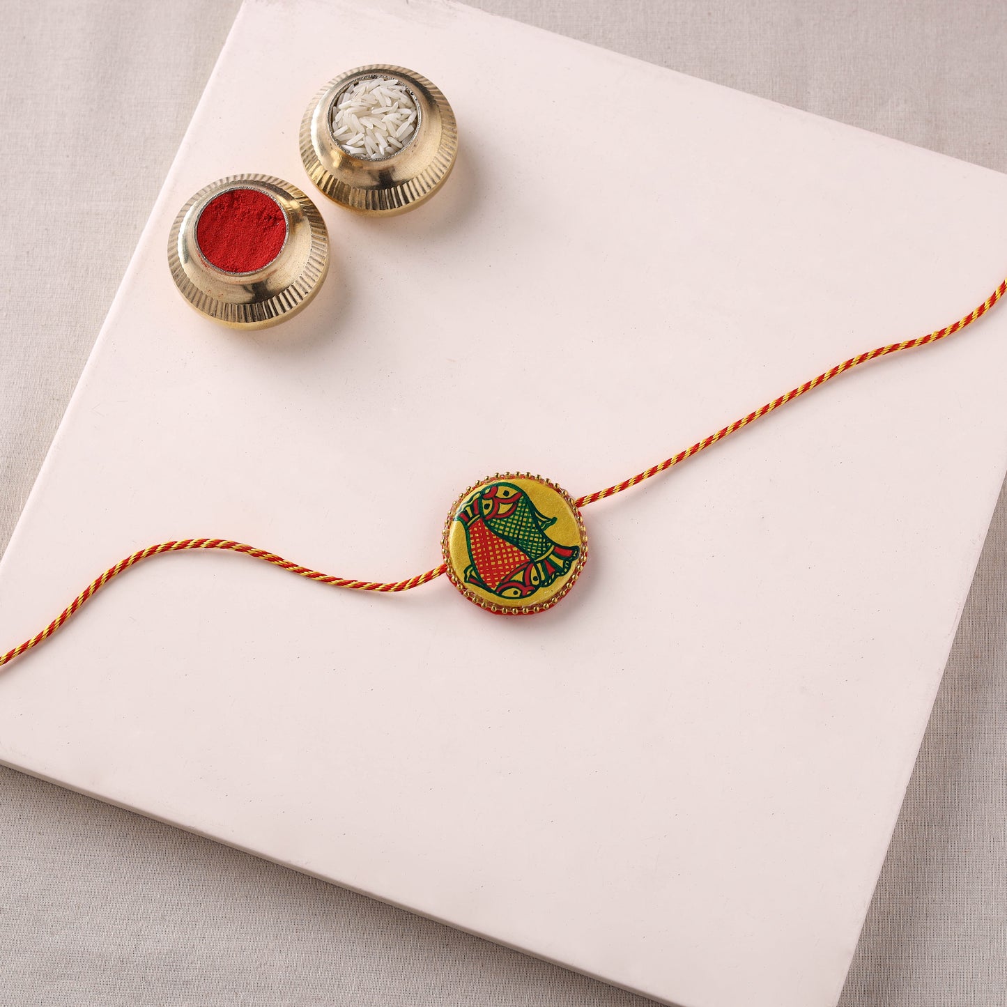 Manjusha Art Handpainted Resin Rakhi 39