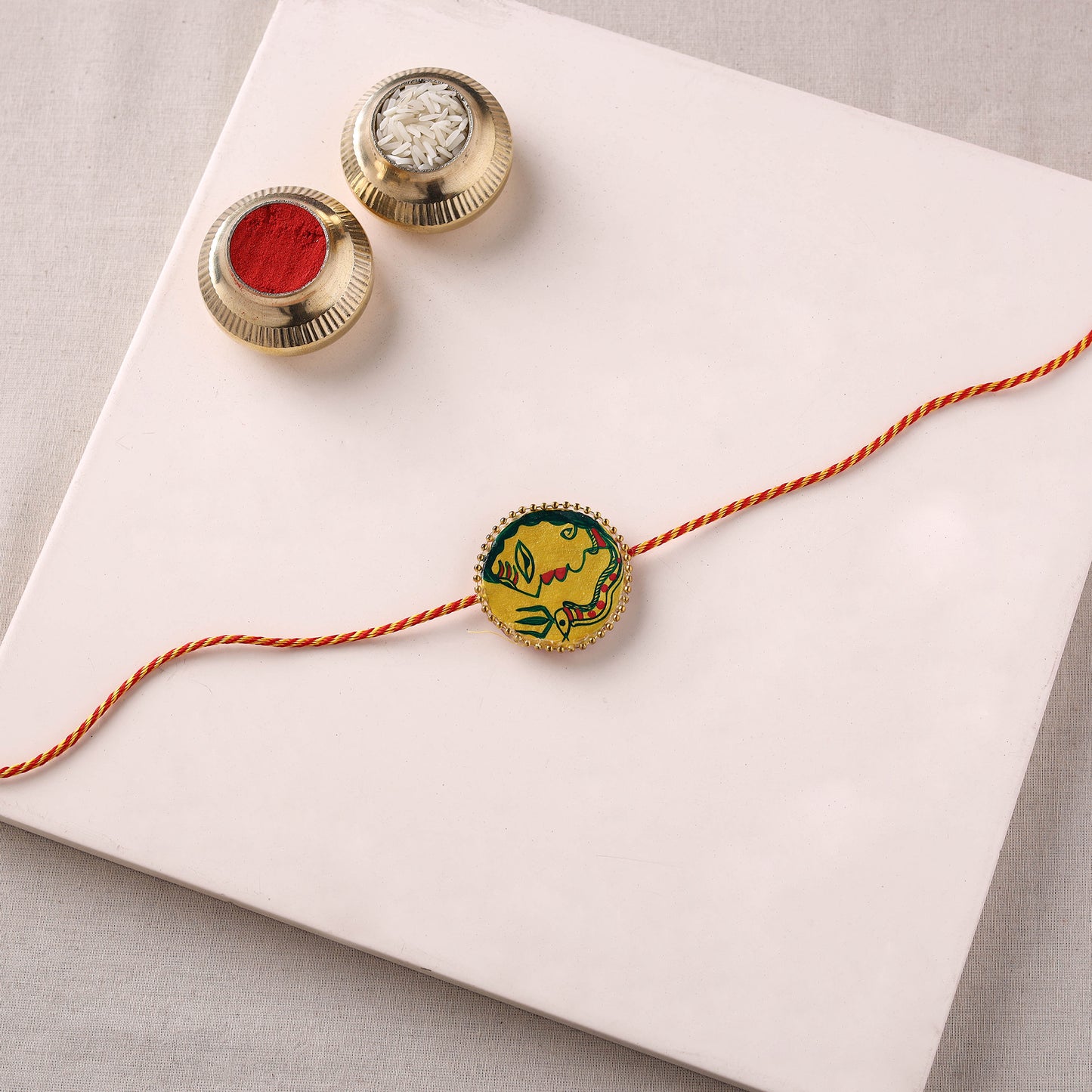 Manjusha Art Handpainted Resin Rakhi 42
