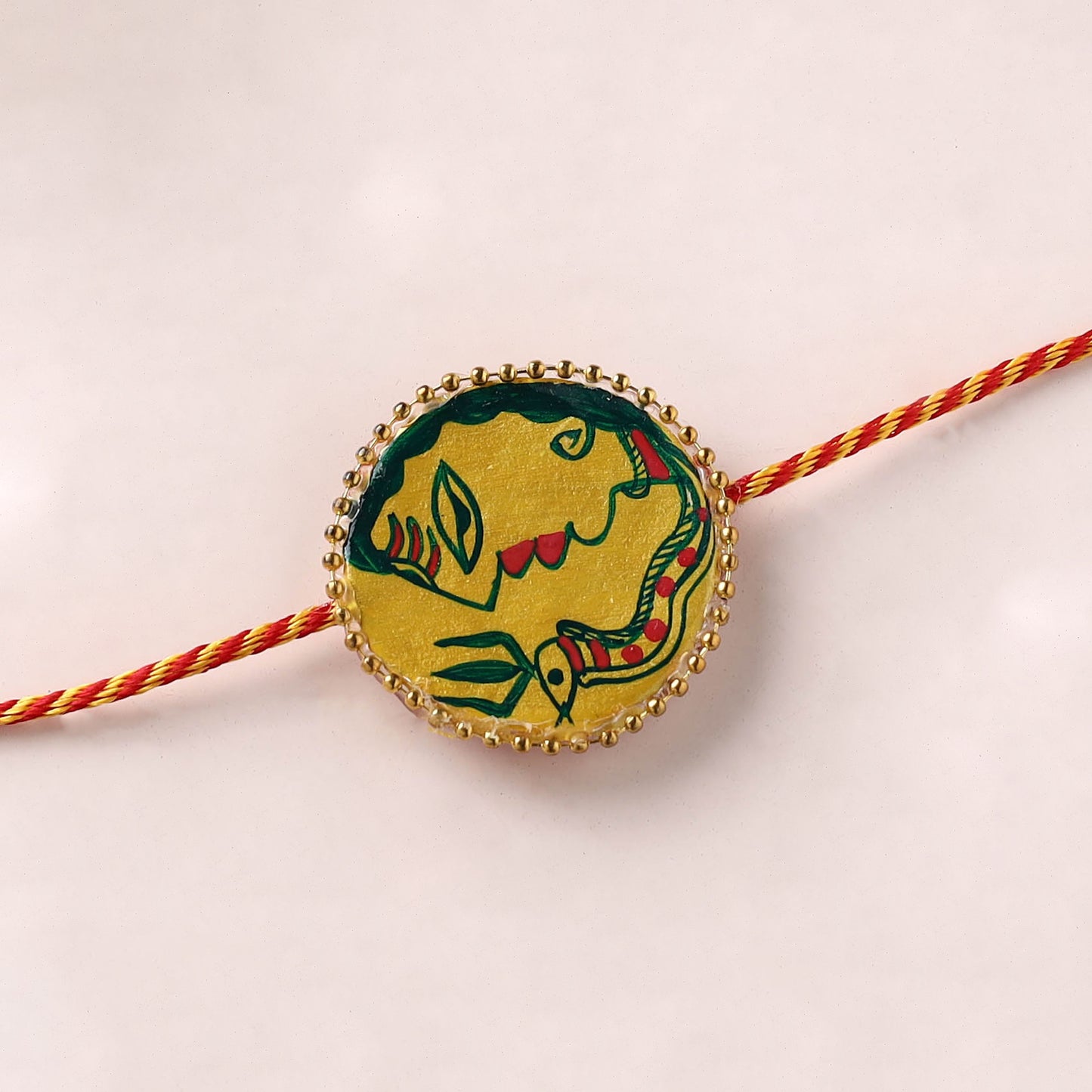 Manjusha Art Handpainted Resin Rakhi 42