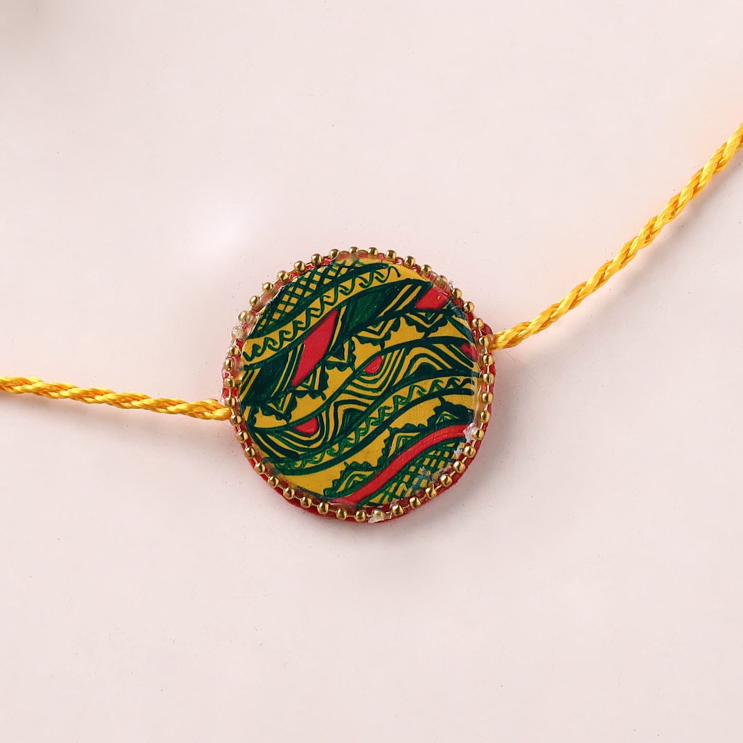 Manjusha Art Handpainted Resin Rakhi 51