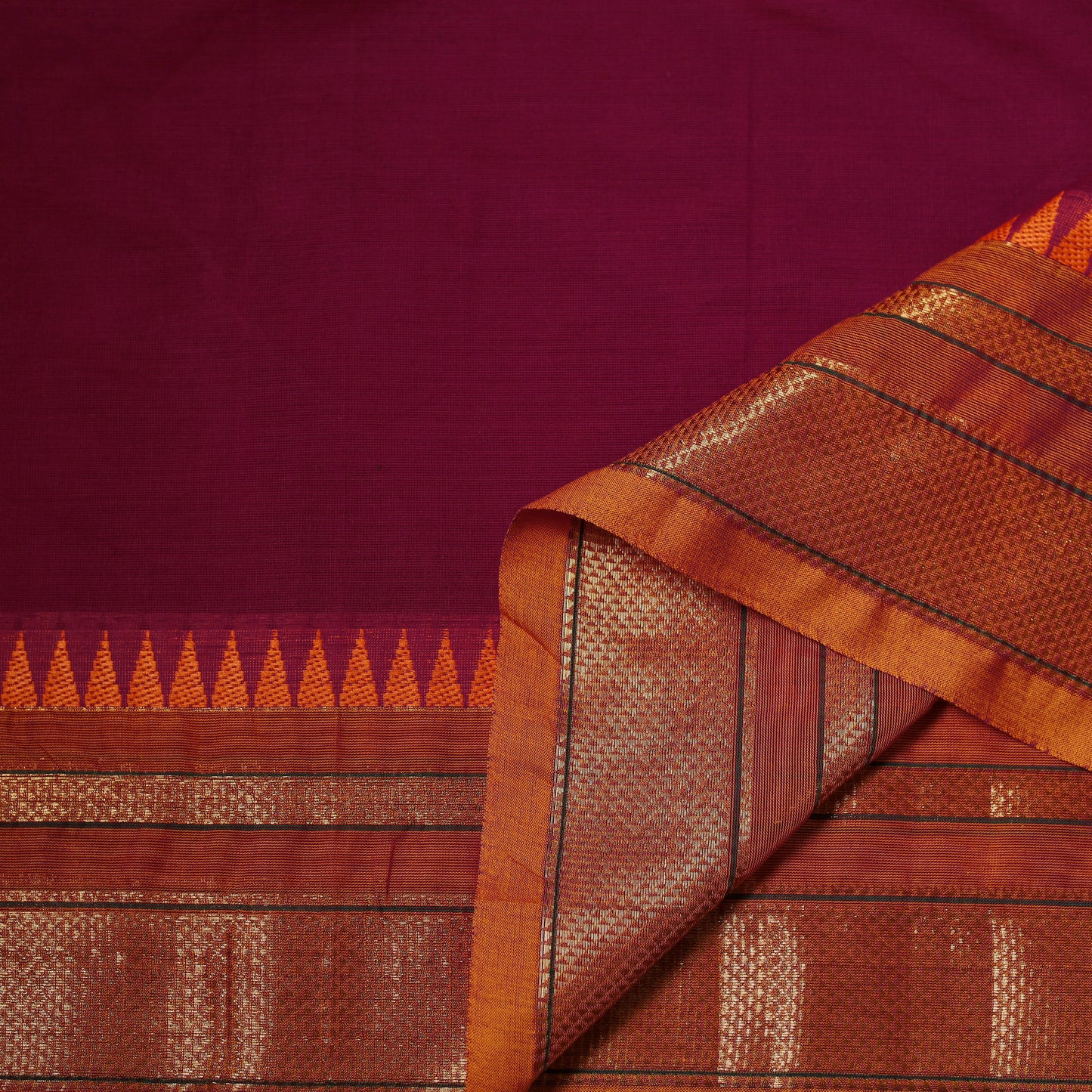 Pink - Kanchipuram Cotton Fabric with Zari Border 29