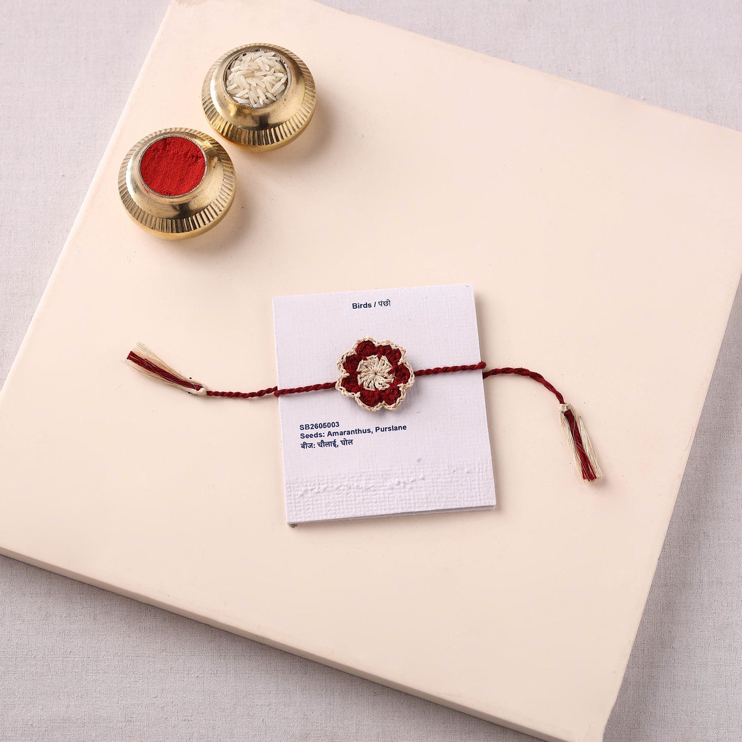 Flower - Handmade Eco-Friendly Plantable Seed Rakhi 06