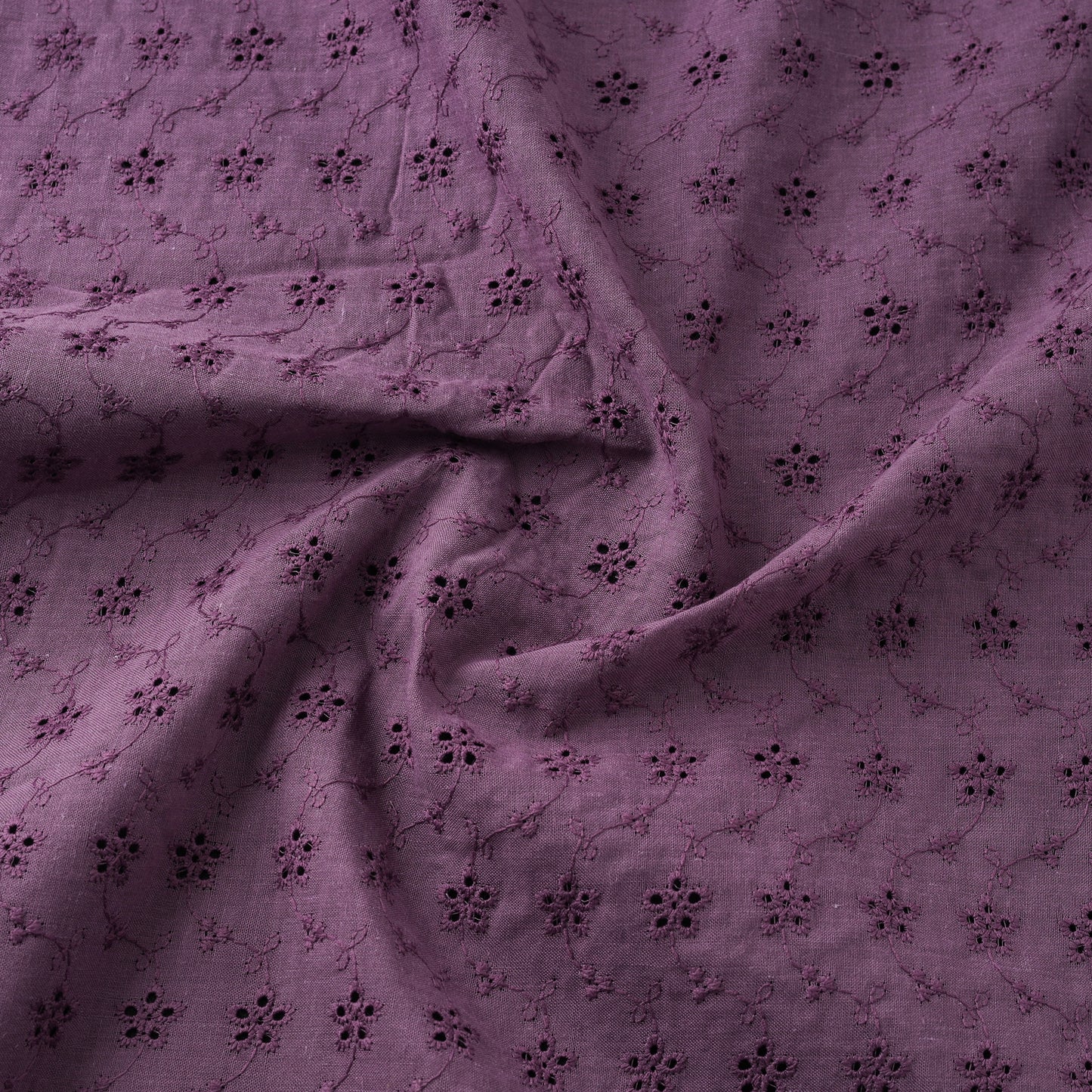 Floral Embroidered Cotton Hakoba Fabric 01