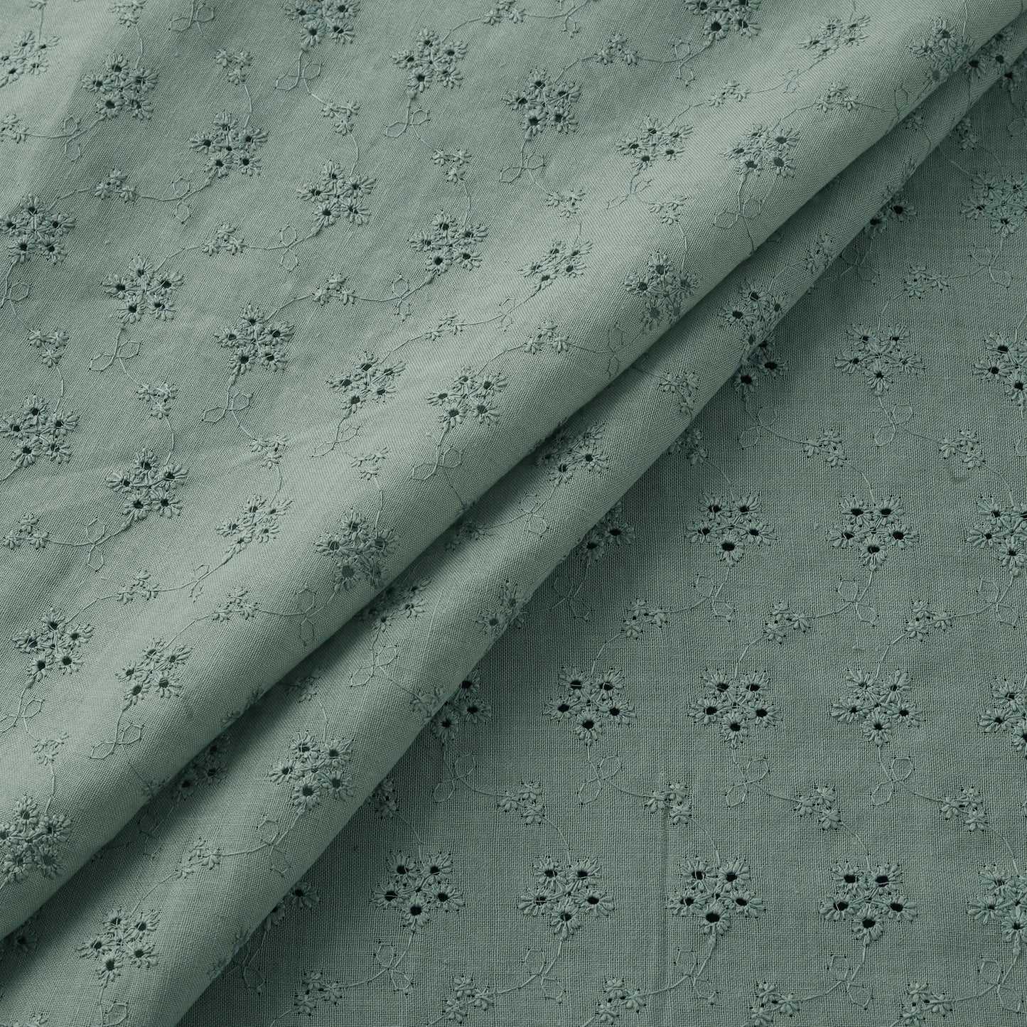 Floral Embroidered Cotton Hakoba Fabric 07