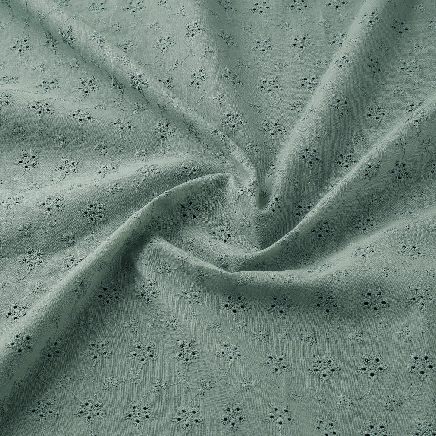 Floral Embroidered Cotton Hakoba Fabric 07