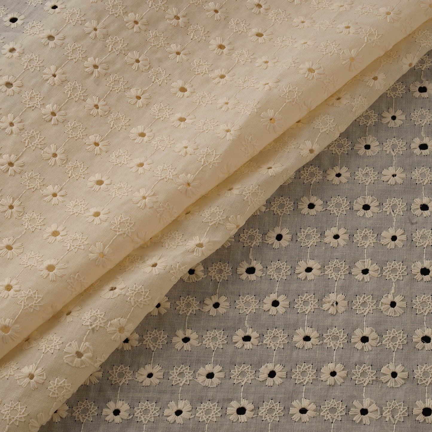 Floral Embroidered Cotton Hakoba Fabric 12