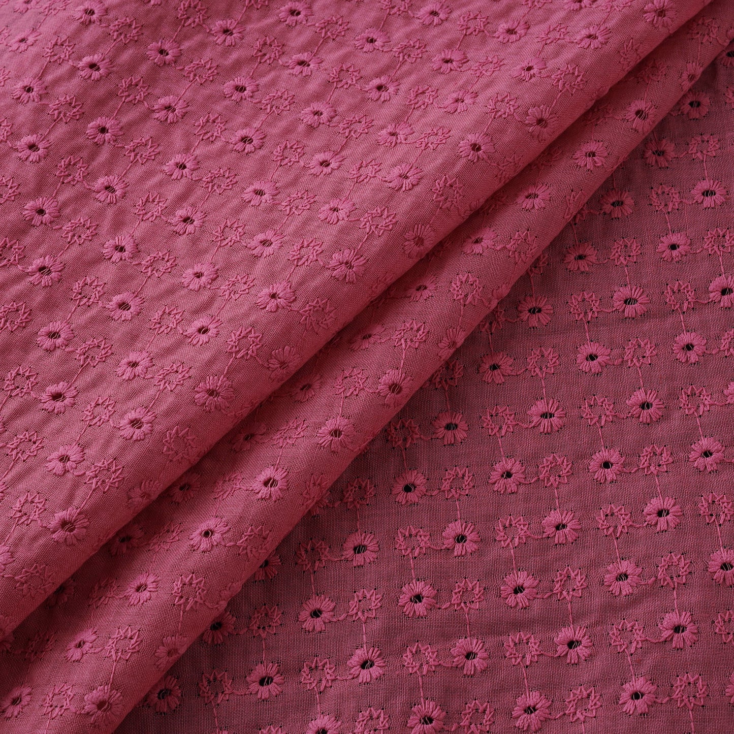 Floral Embroidered Cotton Hakoba Fabric 14