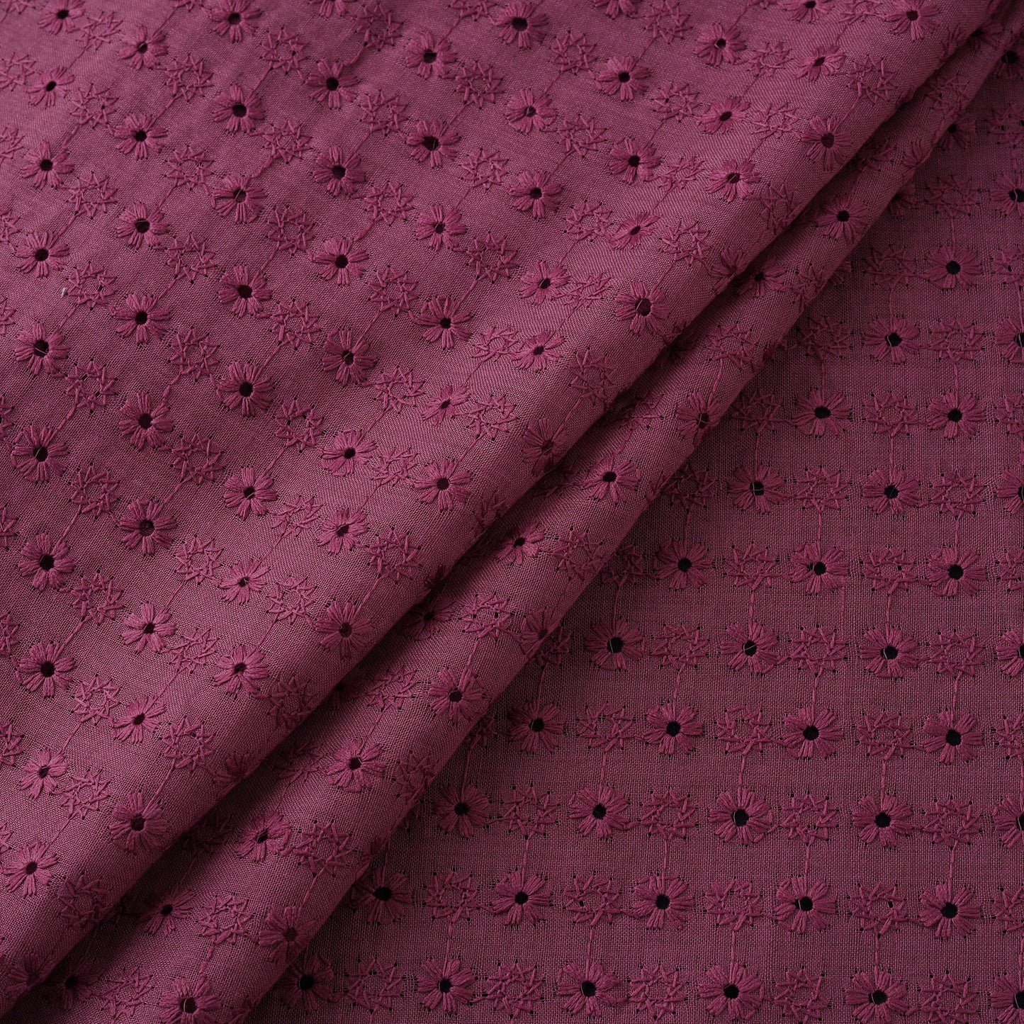 Floral Embroidered Cotton Hakoba Fabric 16