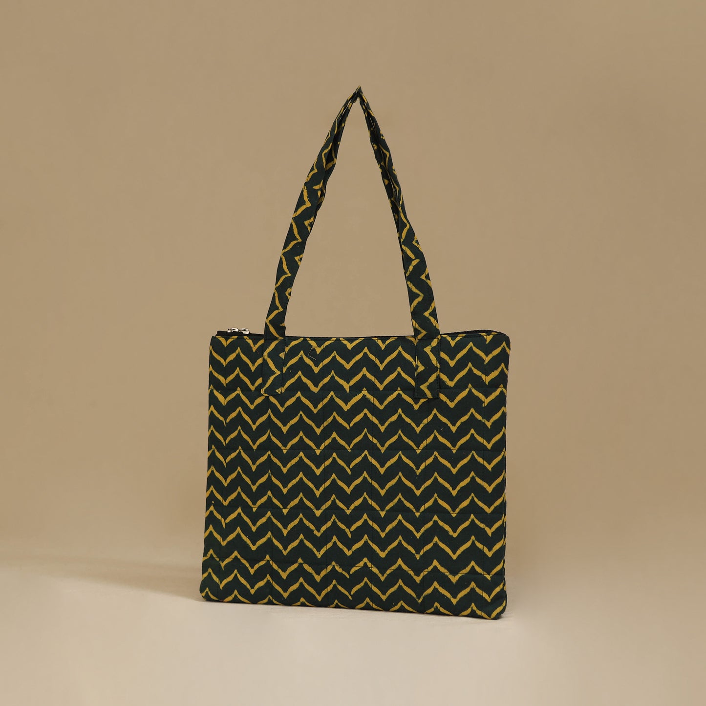 Handcrafted Cotton Quilted Handbag 10