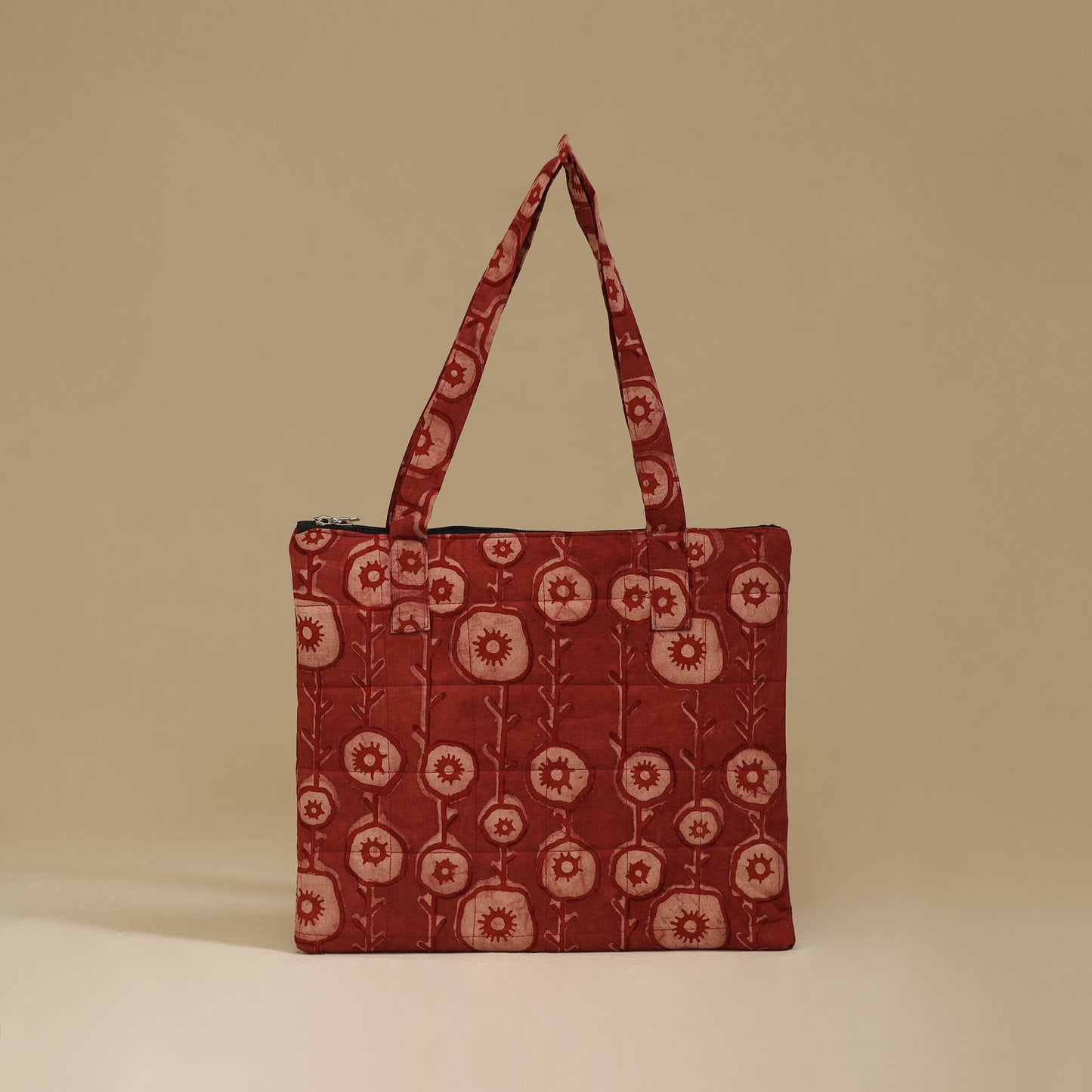 Handcrafted Cotton Quilted Handbag 11
