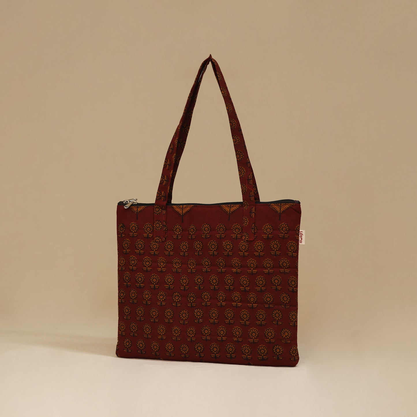 Handcrafted Cotton Quilted Handbag 13