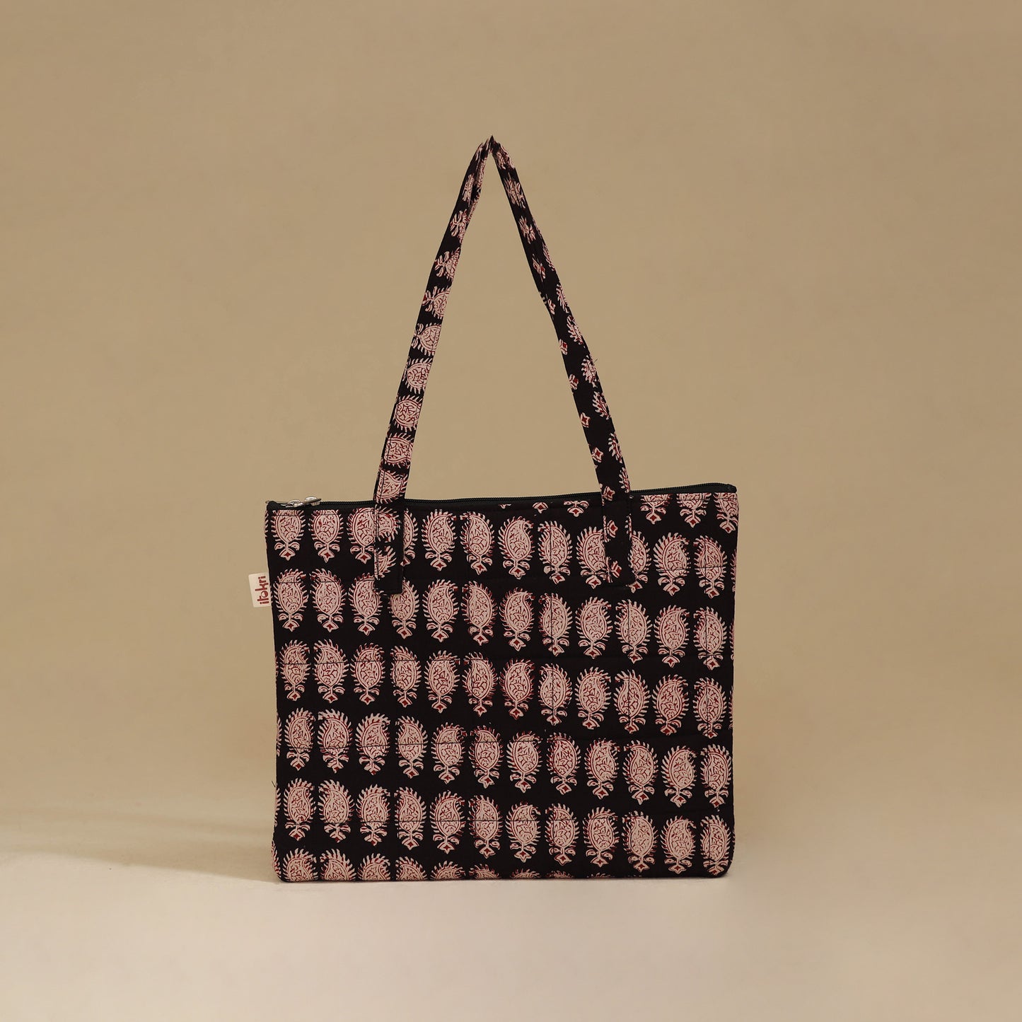 Handcrafted Cotton Quilted Handbag 16