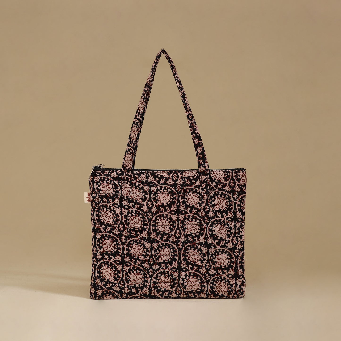 Handcrafted Cotton Quilted Handbag 18