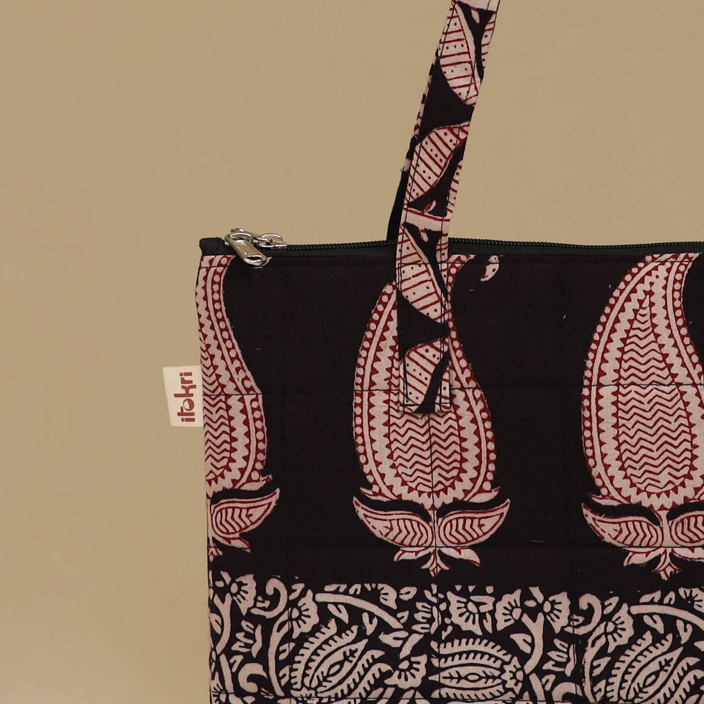 Handcrafted Cotton Quilted Handbag 06