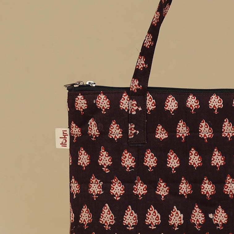 Handcrafted Cotton Quilted Handbag 10