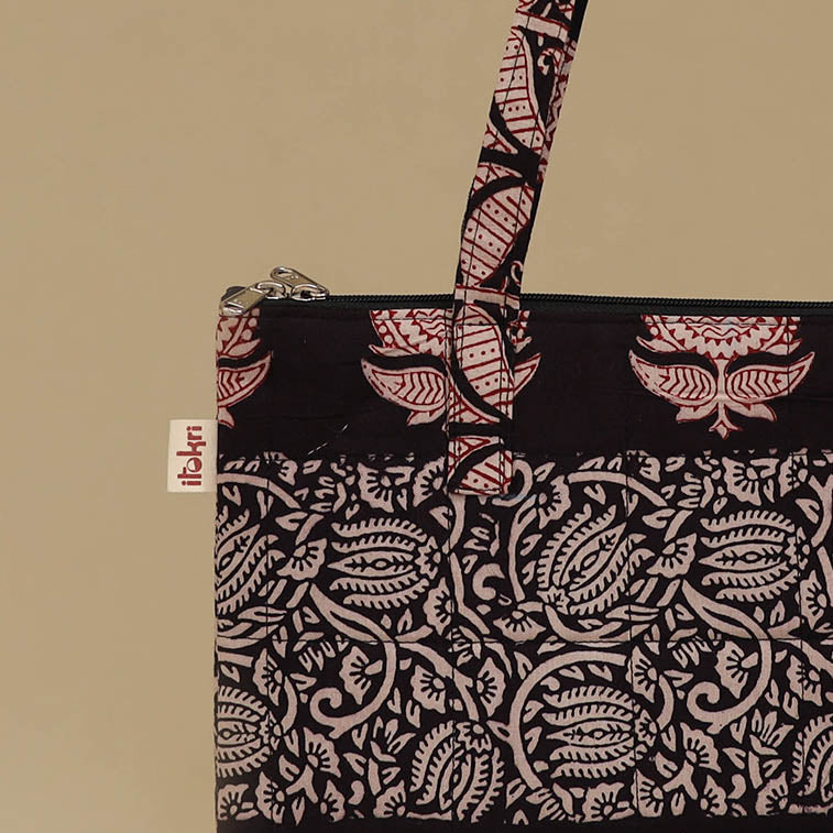 Handcrafted Cotton Quilted Handbag 12