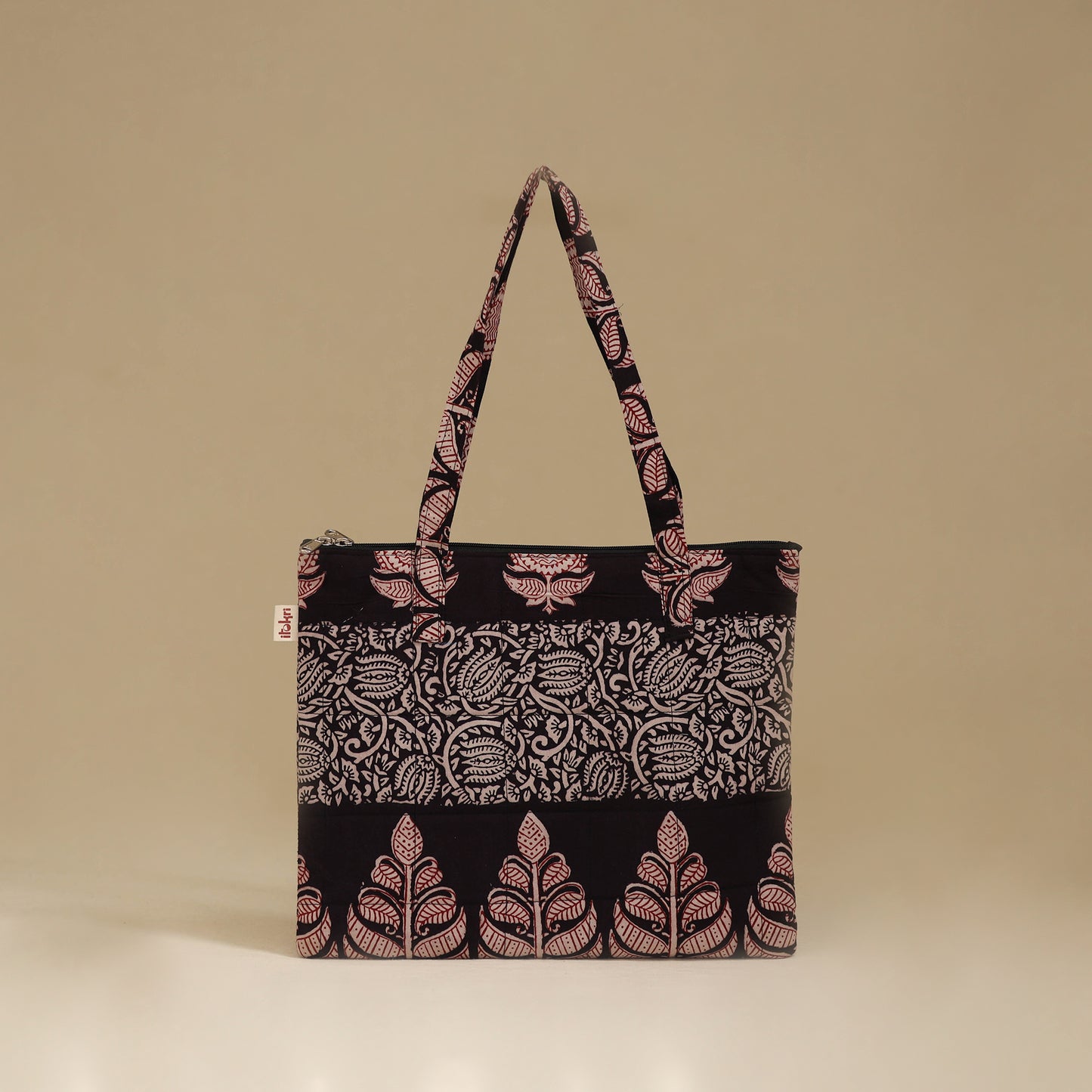 Handcrafted Cotton Quilted Handbag 12
