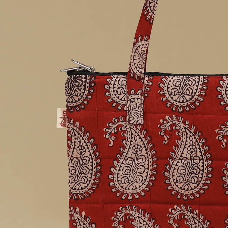 Handcrafted Cotton Quilted Handbag 13