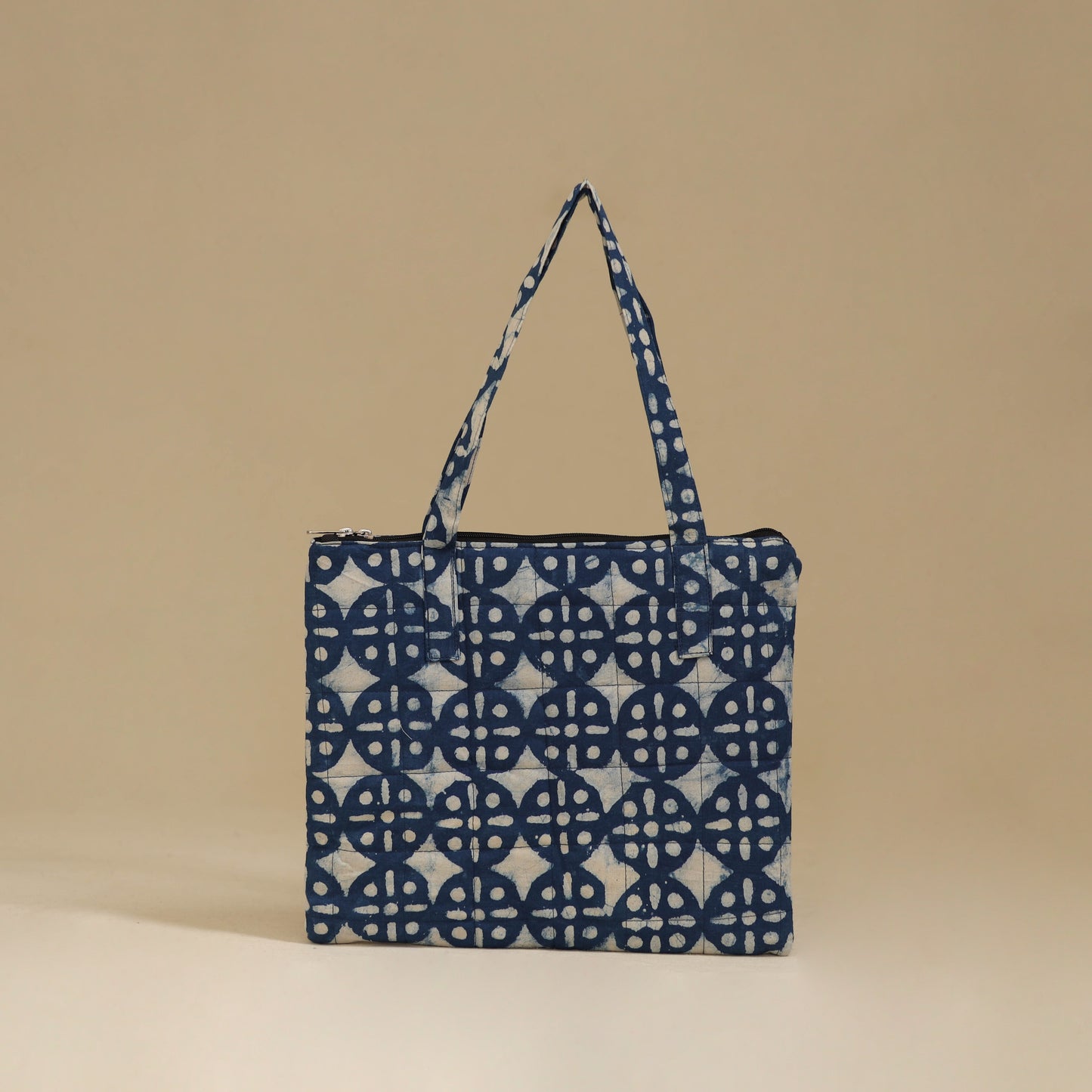 Handcrafted Cotton Quilted Handbag 17