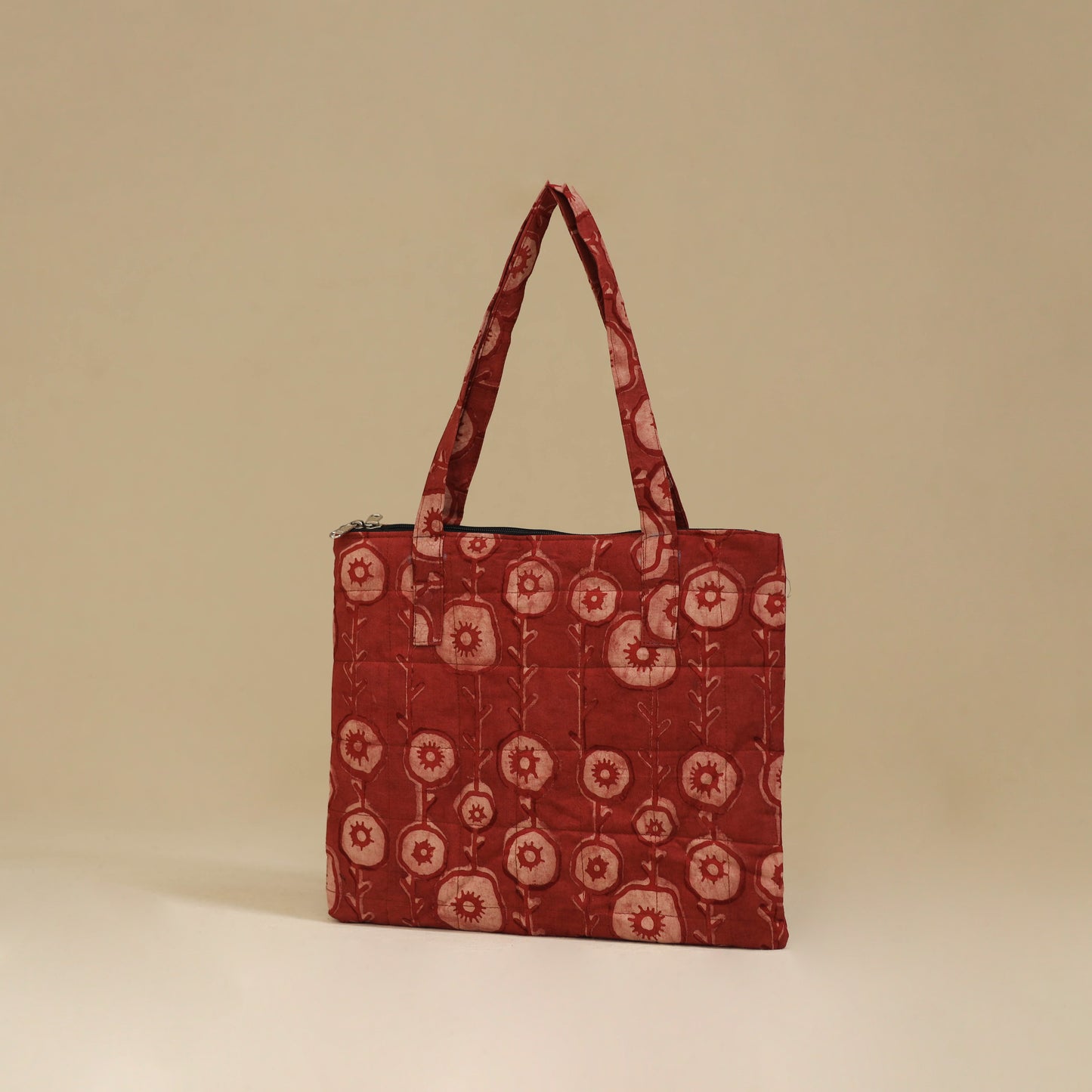 Handcrafted Cotton Quilted Handbag 21